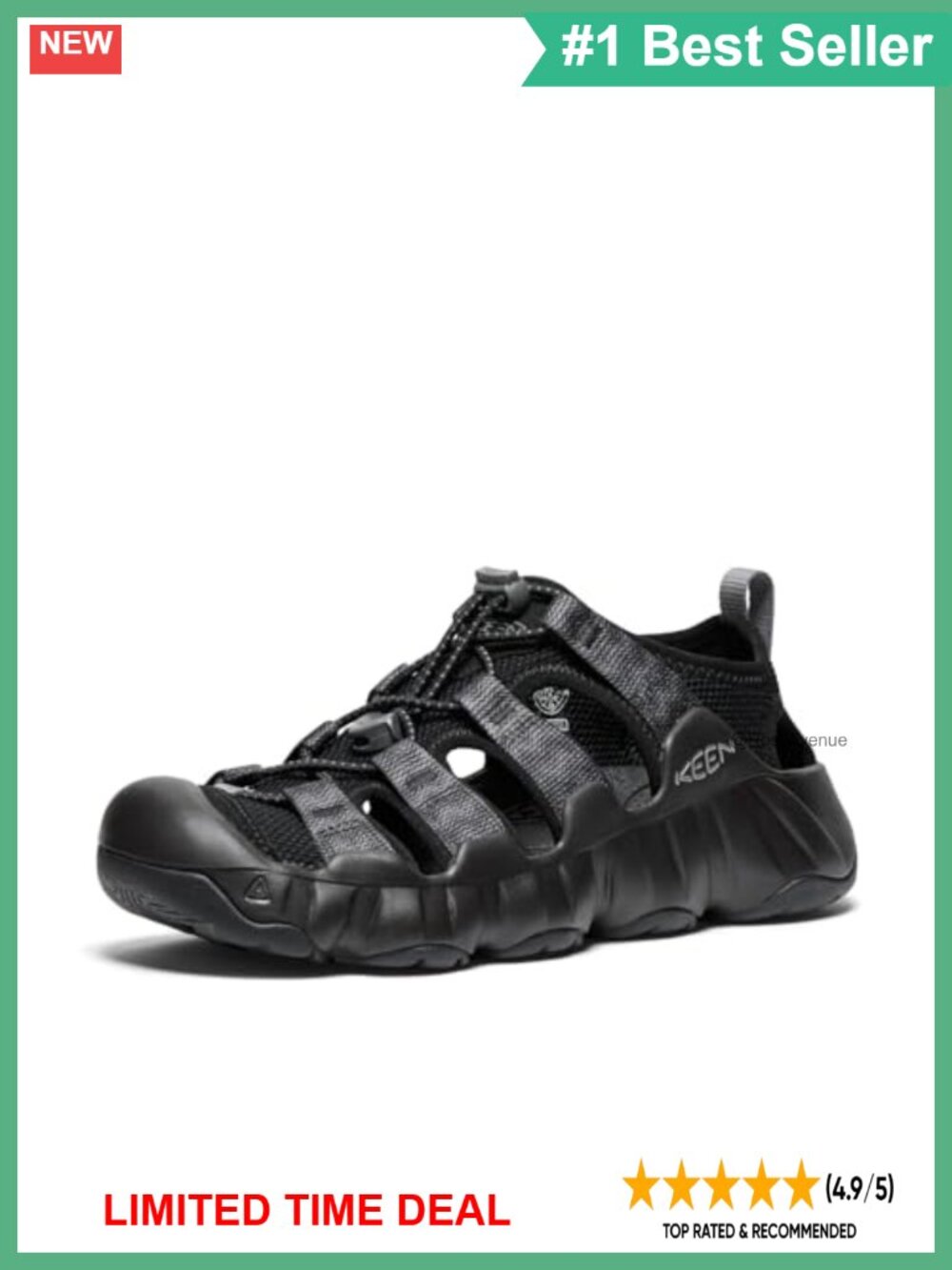 Women's Closed Toe Hiking Water Sandals Easy On Bungee Comfort
